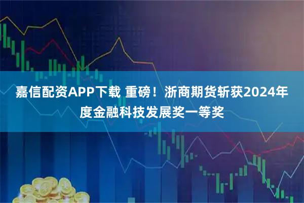 嘉信配资APP下载 重磅！浙商期货斩获2024年度金融科技发展奖一等奖