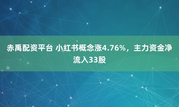 赤禹配资平台 小红书概念涨4.76%，主力资金净流入33股